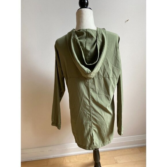 Z By Zella BNWOT Activewear Green Long Hooded Jacket Women Full Zip - Picture 4 of 7